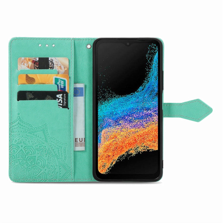 For Samsung Galaxy Xcover6 Pro Mandala Flower Embossed Leather Phone Case