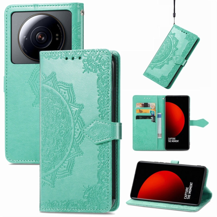 For Xiaomi 12S Ultra Mandala Flower Embossed Leather Phone Case