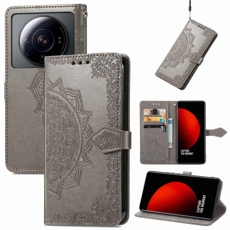 For Xiaomi 12S Ultra Mandala Flower Embossed Leather Phone Case