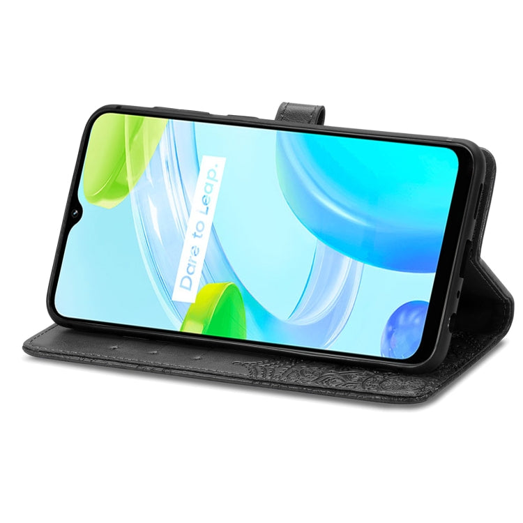 For Realme C30 Mandala Flower Embossed Leather Phone Case