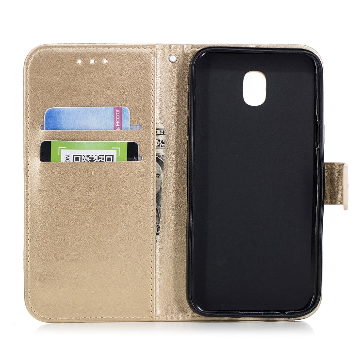 Plum Blossom Pattern Diamond Encrusted Leather Case for Samsung Galaxy J5& J530 , with Holder & Card Slots