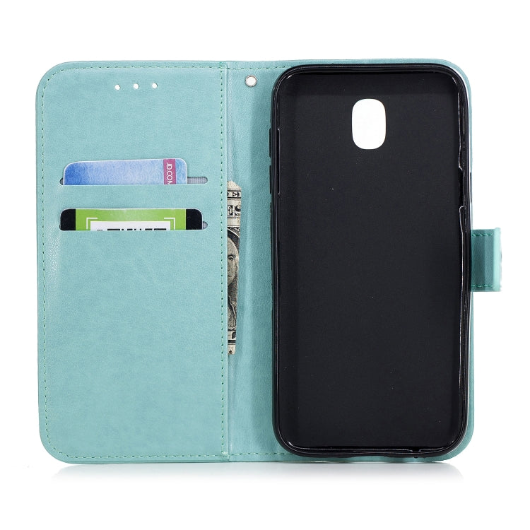 Plum Blossom Pattern Diamond Encrusted Leather Case for Samsung Galaxy J5& J530 , with Holder & Card Slots