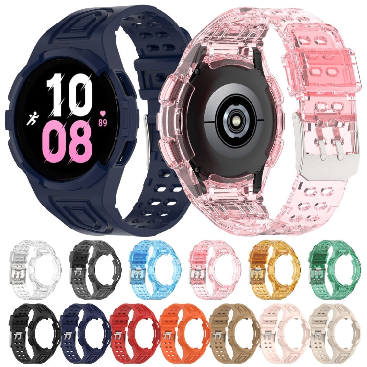 For Samsung Galaxy Watch5 44mm Armor Integrated TPU Double-Pin Buckle Smart Watch Band