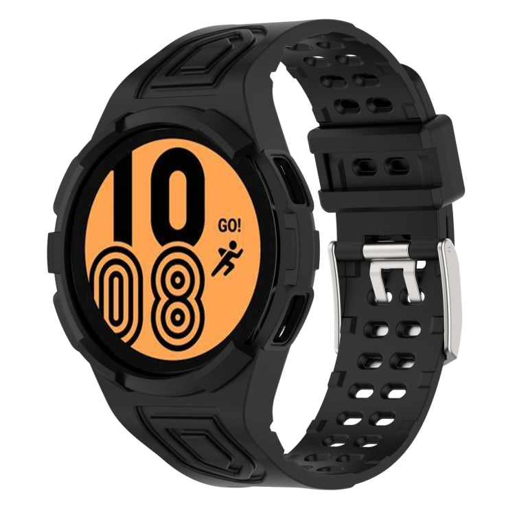 For Samsung Galaxy Watch4 44mm Armor Integrated TPU Double-Pin Buckle Smart Watch Band