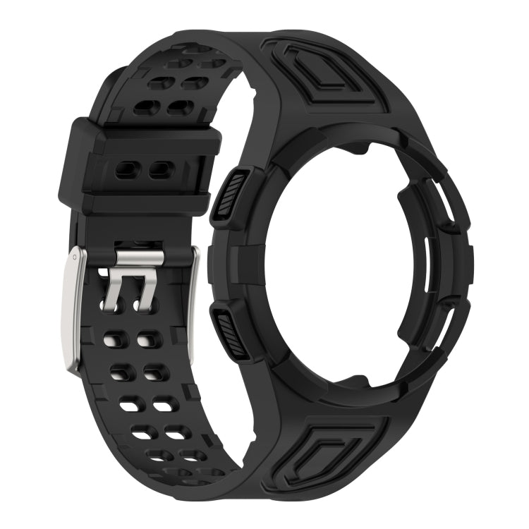 For Samsung Galaxy Watch4 44mm Armor Integrated TPU Double-Pin Buckle Smart Watch Band