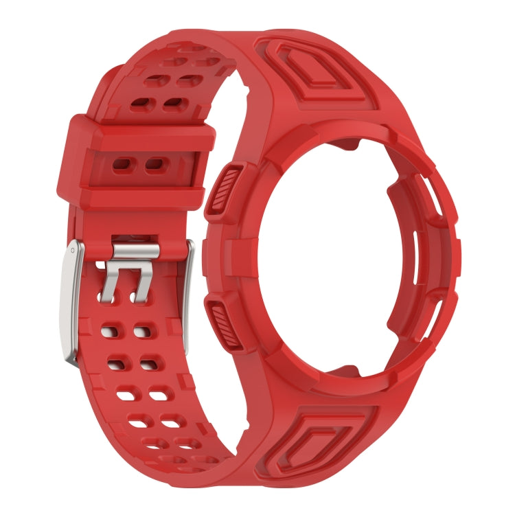 For Samsung Galaxy Watch4 44mm Armor Integrated TPU Double-Pin Buckle Smart Watch Band