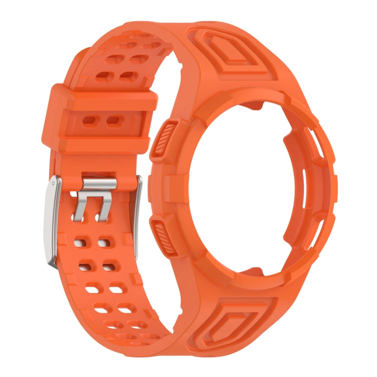 For Samsung Galaxy Watch4 44mm Armor Integrated TPU Double-Pin Buckle Smart Watch Band