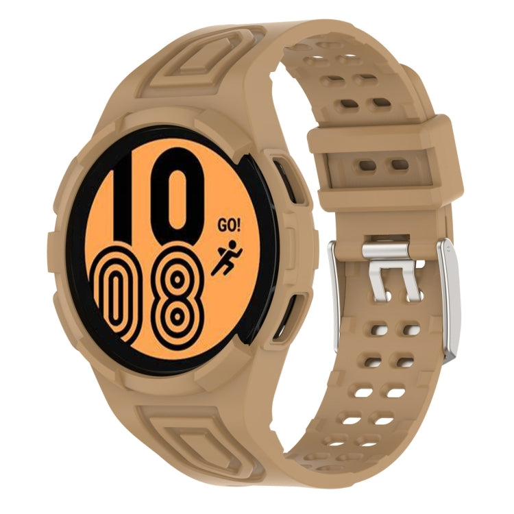 For Samsung Galaxy Watch4 44mm Armor Integrated TPU Double-Pin Buckle Smart Watch Band