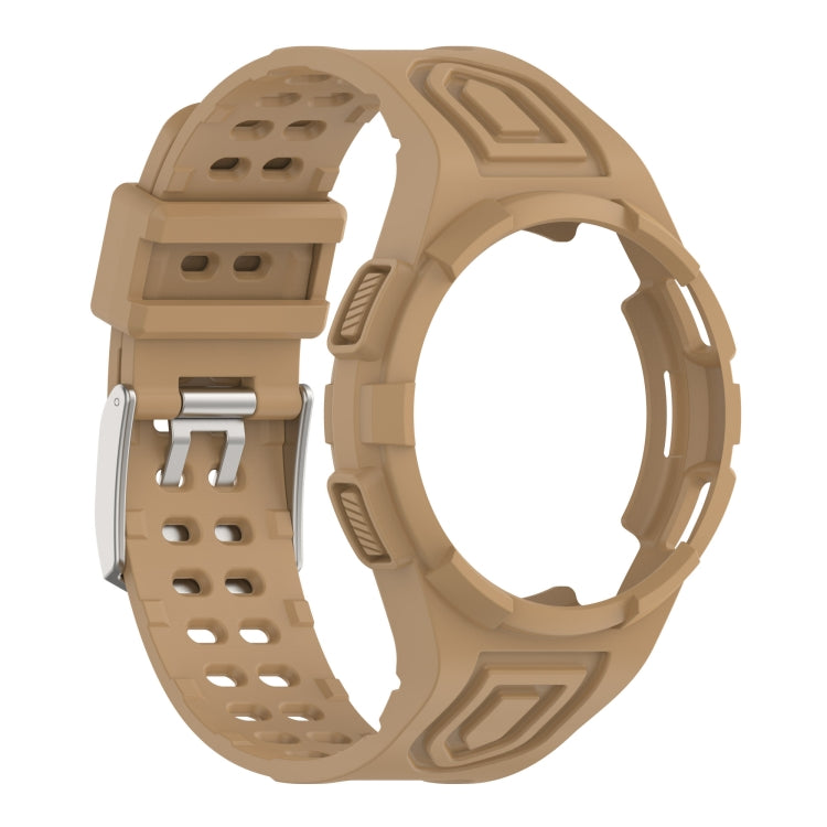 For Samsung Galaxy Watch4 44mm Armor Integrated TPU Double-Pin Buckle Smart Watch Band