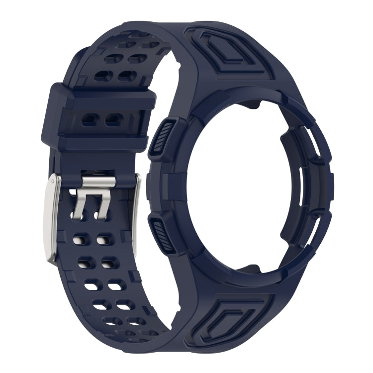 For Samsung Galaxy Watch4 44mm Armor Integrated TPU Double-Pin Buckle Smart Watch Band