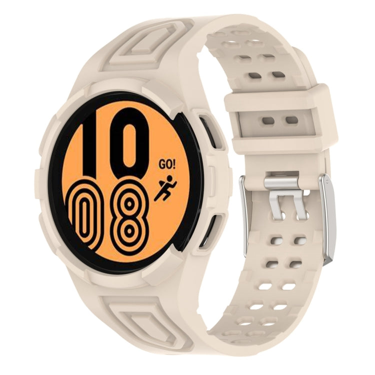 For Samsung Galaxy Watch4 44mm Armor Integrated TPU Double-Pin Buckle Smart Watch Band