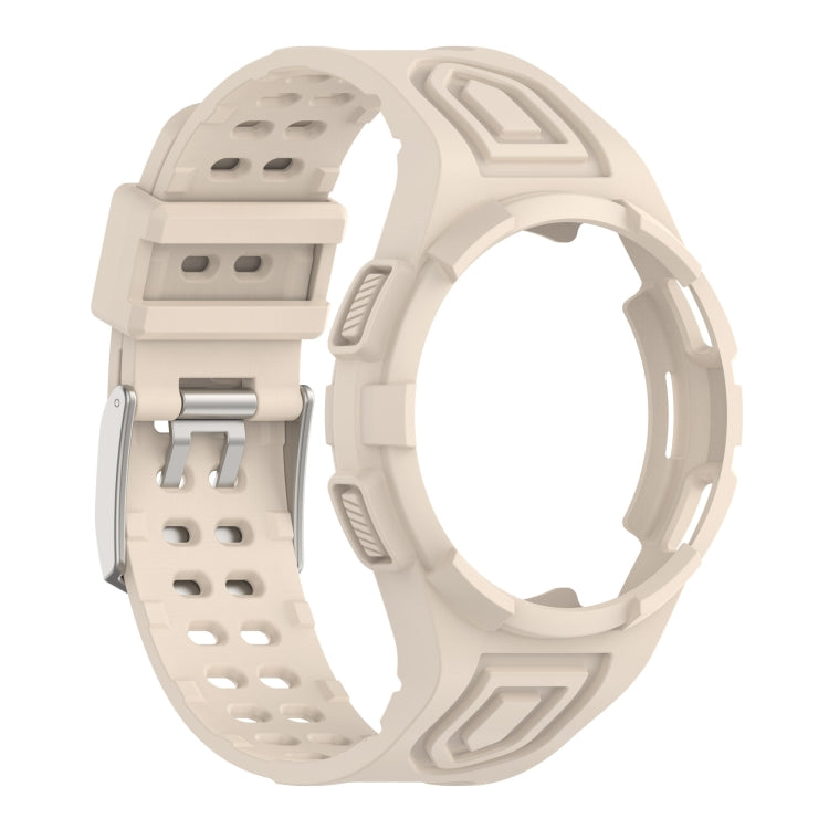 For Samsung Galaxy Watch4 44mm Armor Integrated TPU Double-Pin Buckle Smart Watch Band