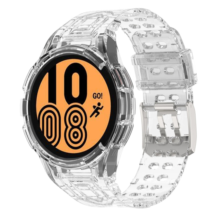 For Samsung Galaxy Watch4 44mm Armor Integrated TPU Double-Pin Buckle Smart Watch Band