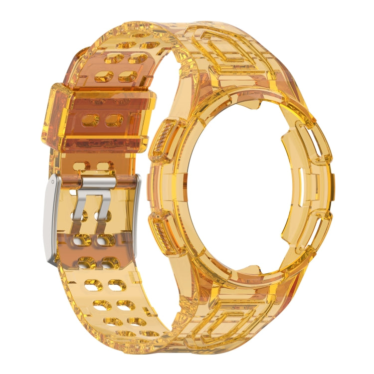 For Samsung Galaxy Watch4 44mm Armor Integrated TPU Double-Pin Buckle Smart Watch Band