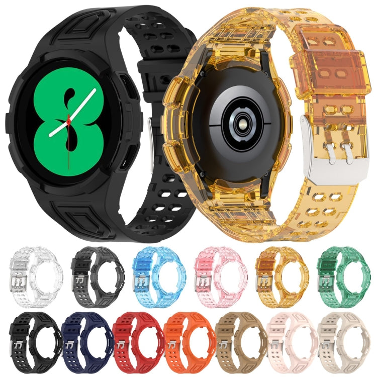 For Samsung Galaxy Watch4 40mm Armor Integrated TPU Double-Pin Buckle Smart Watch Band