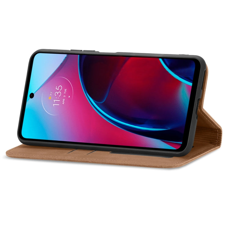 For Motorola Moto E32 Retro Skin Feel Magnetic Leather Phone Case