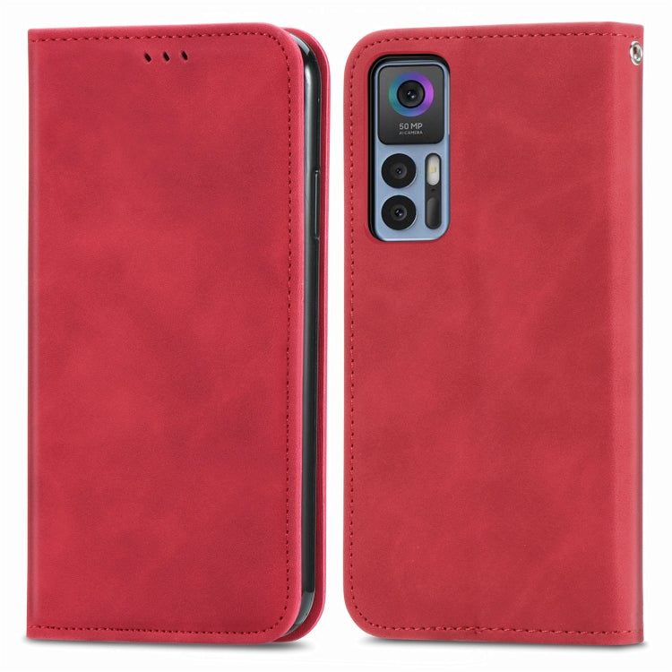 For TCL 30 5G / 30+ 5G Retro Skin Feel Magnetic Leather Phone Case