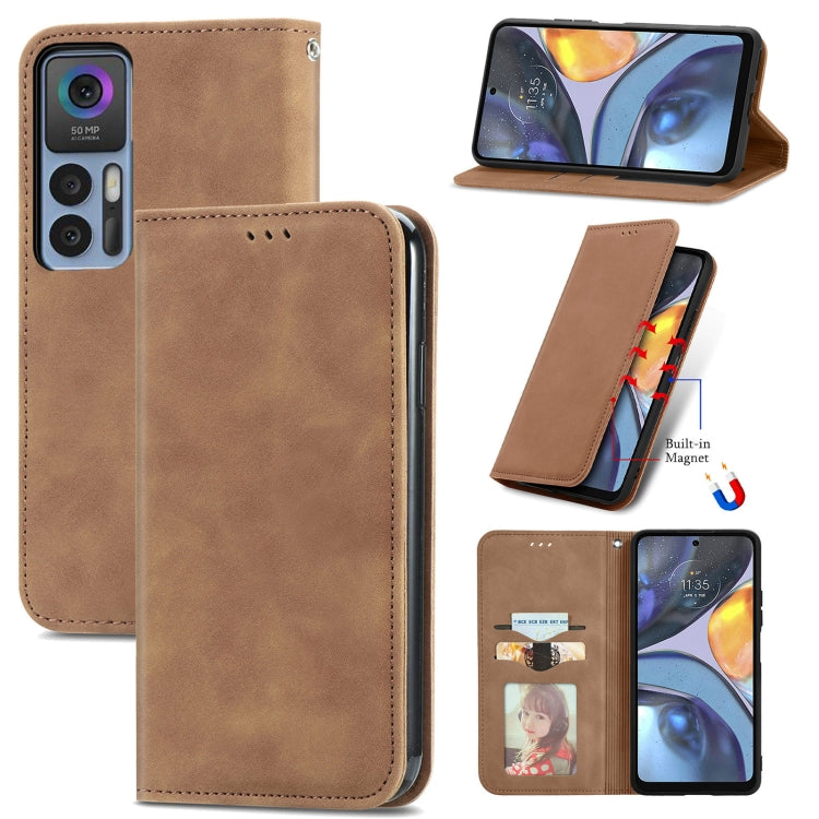 For TCL 30 5G / 30+ 5G Retro Skin Feel Magnetic Leather Phone Case
