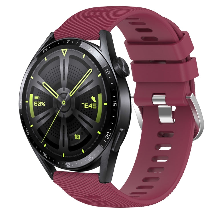 For Huawei Watch GT3 42mm 20mm Solid Color Soft Silicone Watch Band