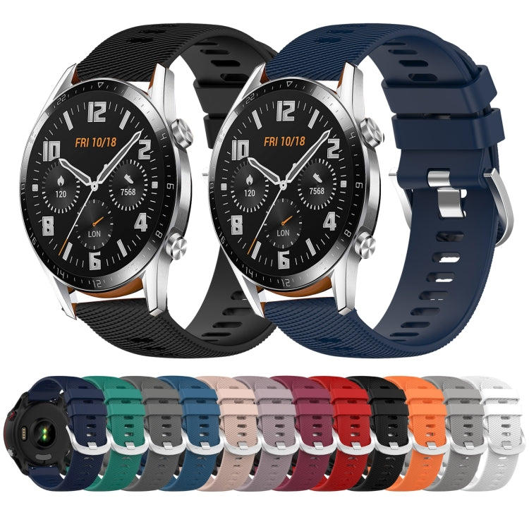 For Huawei Watch GT2 42mm 20mm Solid Color Soft Silicone Watch Band