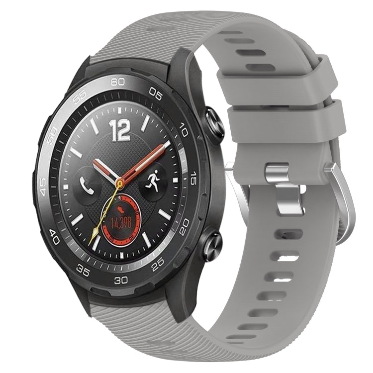 For Huawei Watch 2 20mm Solid Color Soft Silicone Watch Band