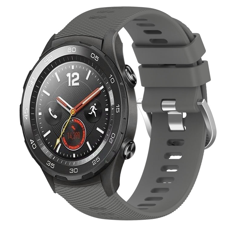 For Huawei Watch 2 20mm Solid Color Soft Silicone Watch Band