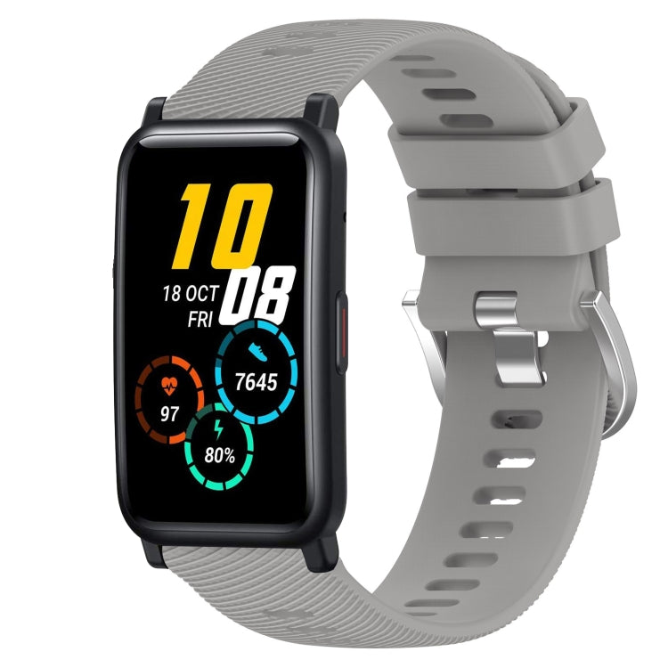 For Honor Watch ES 20mm Solid Color Soft Silicone Watch Band