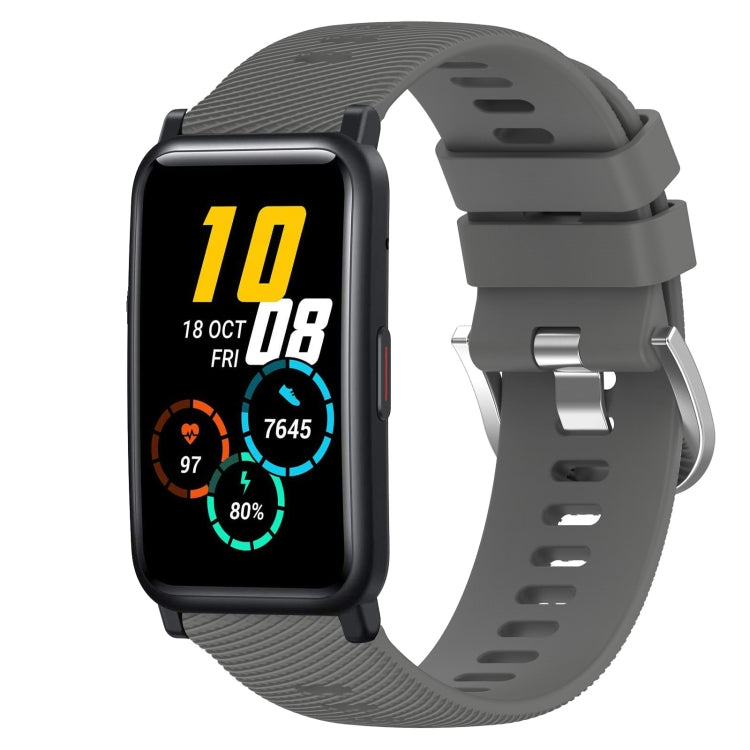 For Honor Watch ES 20mm Solid Color Soft Silicone Watch Band