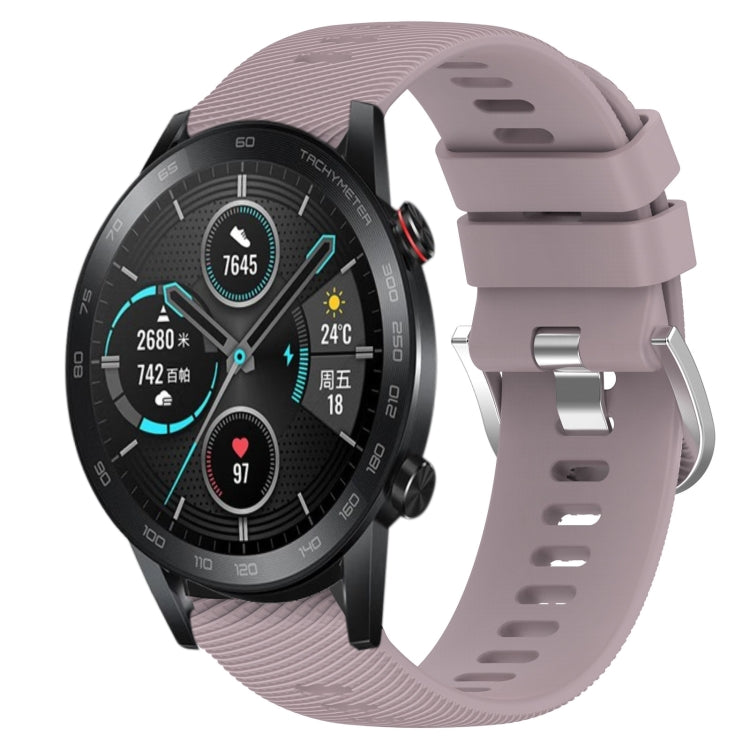 For Honor MagicWatch2 42mm 20mm Solid Color Soft Silicone Watch Band