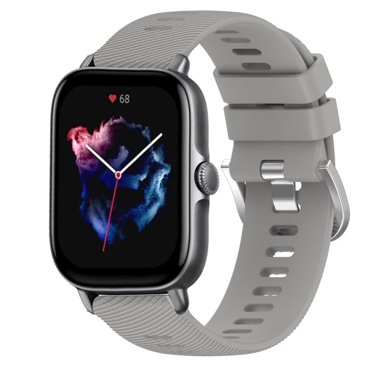 For Amazfit GTS 3 20mm Solid Color Soft Silicone Watch Band