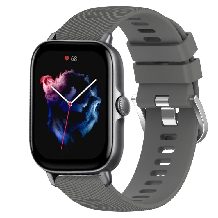 For Amazfit GTS 3 20mm Solid Color Soft Silicone Watch Band