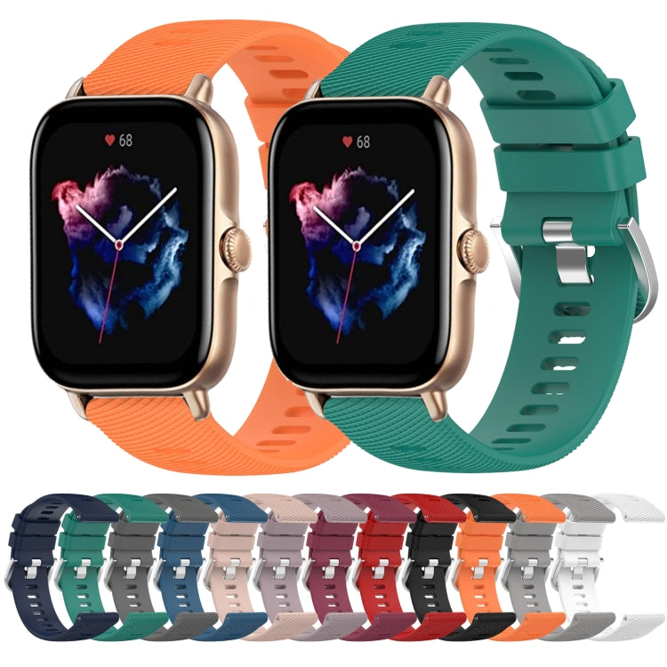 For Amazfit GTS 3 20mm Solid Color Soft Silicone Watch Band