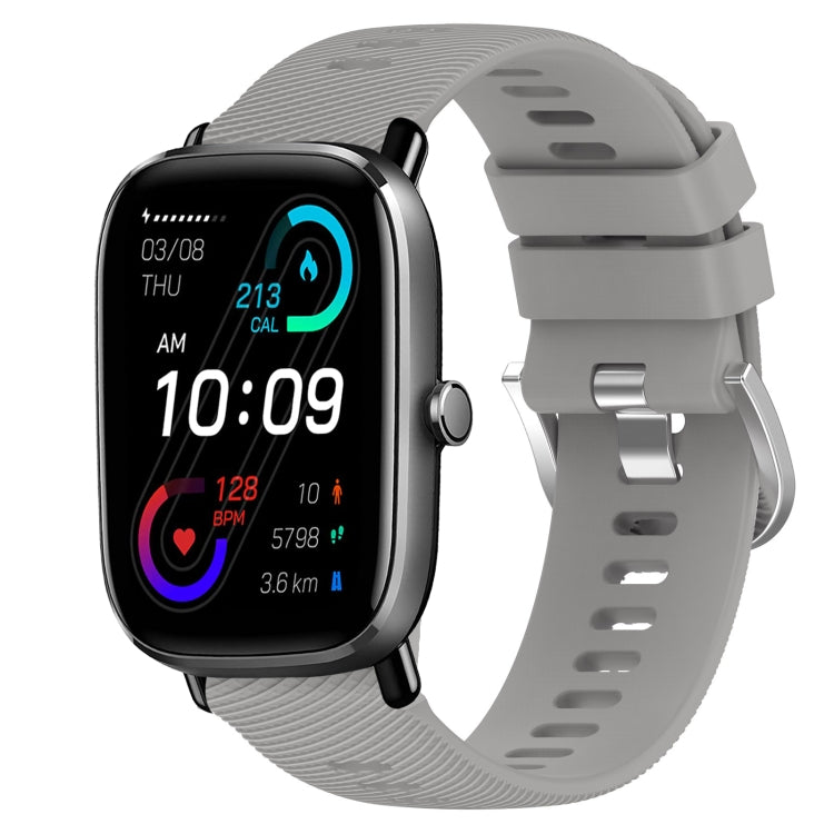 For Amazfit GTS 2 20mm Solid Color Soft Silicone Watch Band