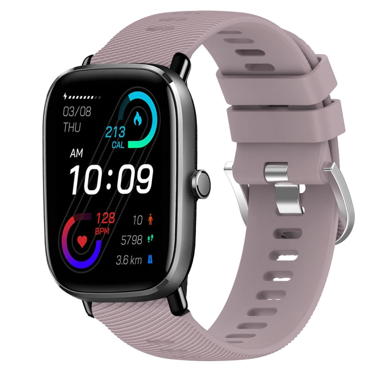 For Amazfit GTS 2 20mm Solid Color Soft Silicone Watch Band
