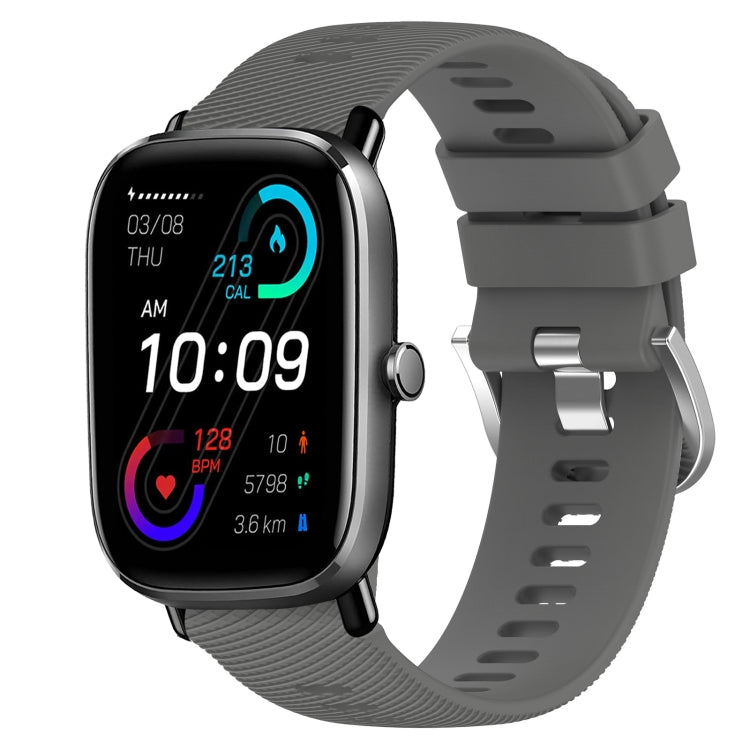 For Amazfit GTS 2 20mm Solid Color Soft Silicone Watch Band