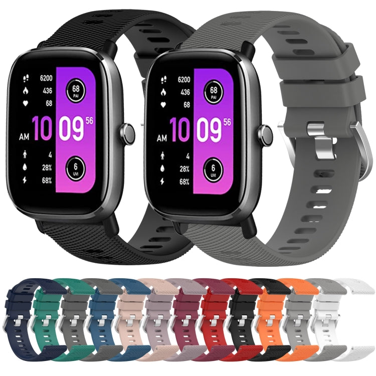 For Amazfit GTS 2 20mm Solid Color Soft Silicone Watch Band