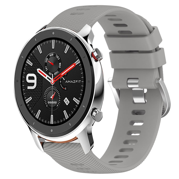 For Amazfit GTR 42mm 20mm Solid Color Soft Silicone Watch Band