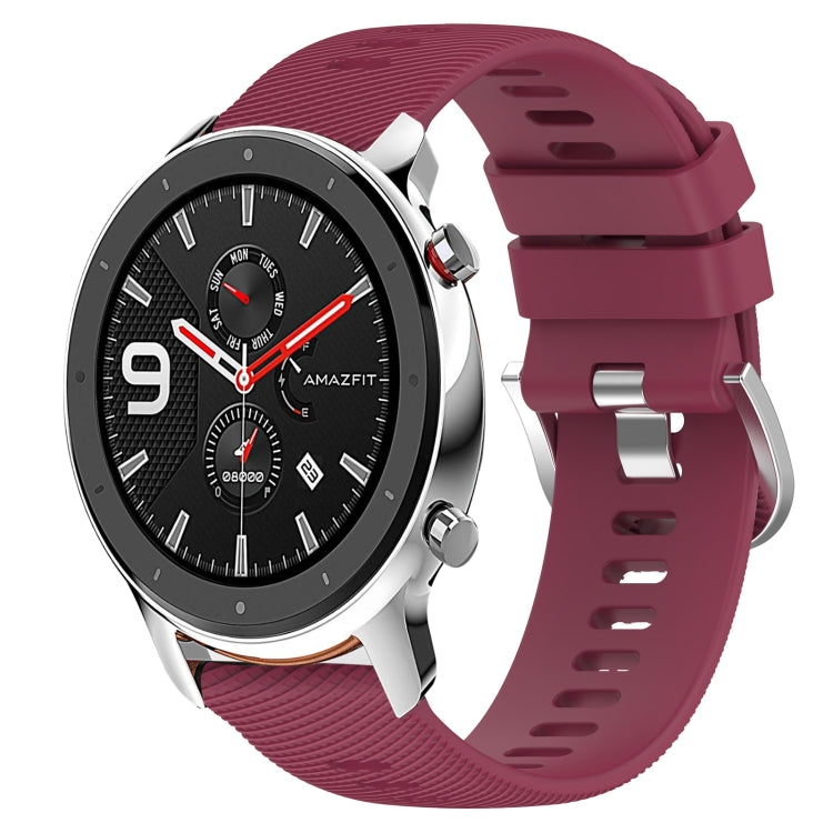 For Amazfit GTR 42mm 20mm Solid Color Soft Silicone Watch Band