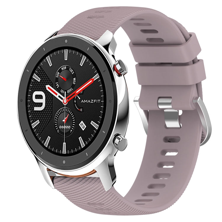 For Amazfit GTR 42mm 20mm Solid Color Soft Silicone Watch Band