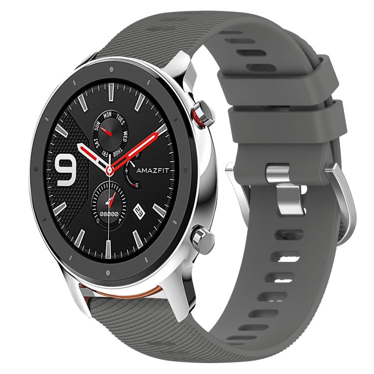 For Amazfit GTR 42mm 20mm Solid Color Soft Silicone Watch Band