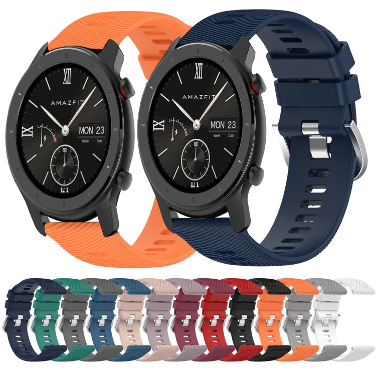 For Amazfit GTR 42mm 20mm Solid Color Soft Silicone Watch Band
