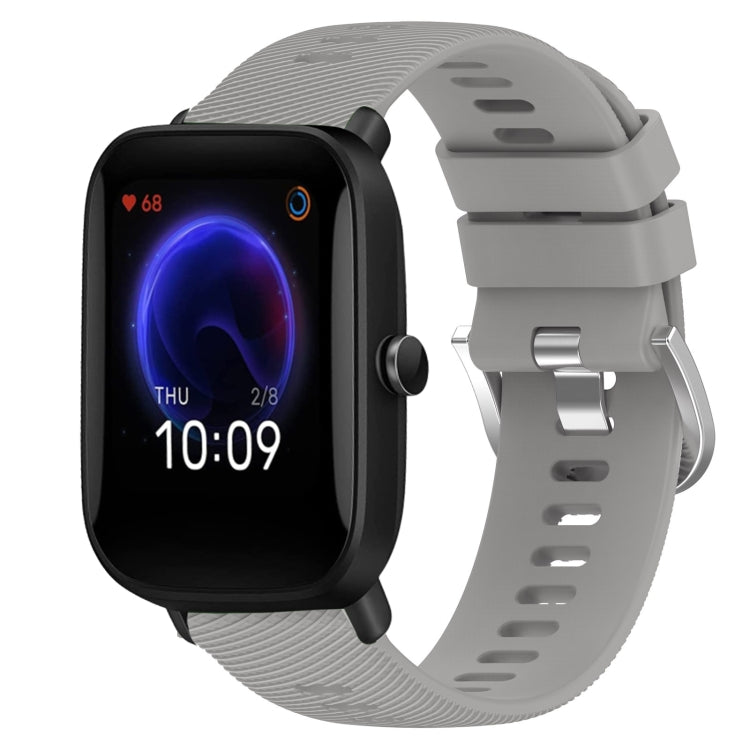 For Amazfit Pop Pro 20mm Solid Color Soft Silicone Watch Band