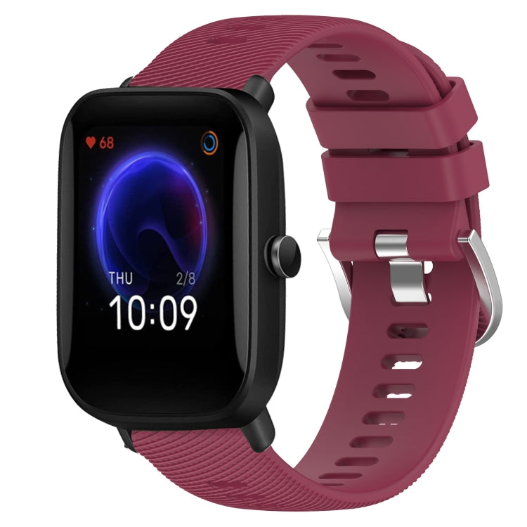 For Amazfit Pop Pro 20mm Solid Color Soft Silicone Watch Band