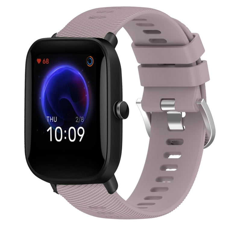 For Amazfit Pop Pro 20mm Solid Color Soft Silicone Watch Band