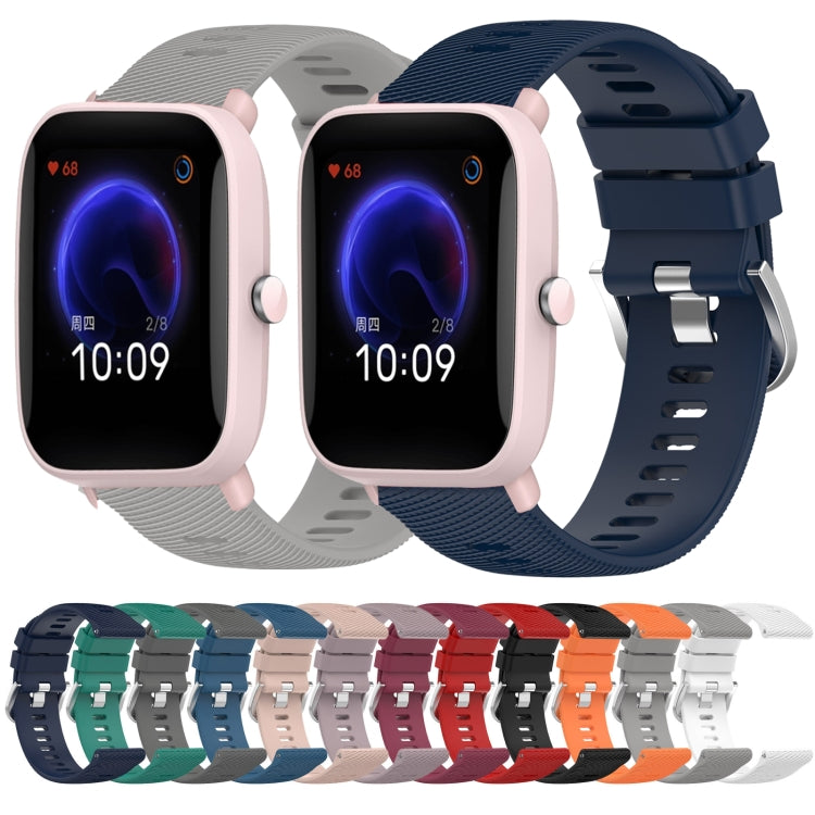 For Amazfit Pop Pro 20mm Solid Color Soft Silicone Watch Band