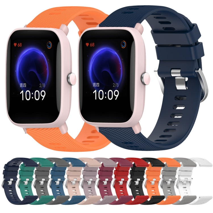 For Amazfit Pop 20mm Solid Color Soft Silicone Watch Band