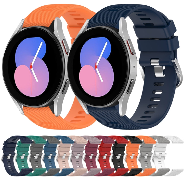 For Samsung Galaxy Watch 5 44mm 20mm Solid Color Soft Silicone Watch Band