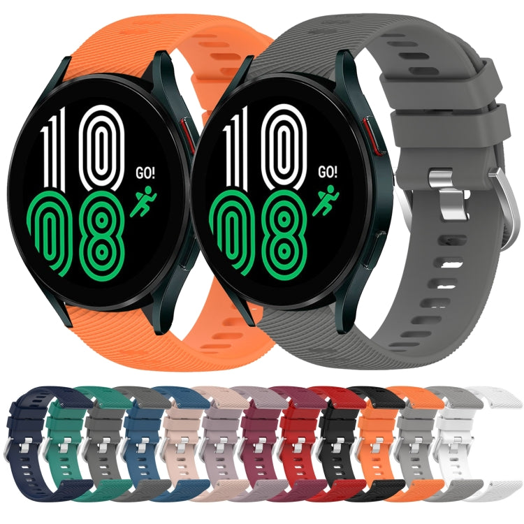 For Samsung Galaxy Watch 4 40mm 20mm Solid Color Soft Silicone Watch Band