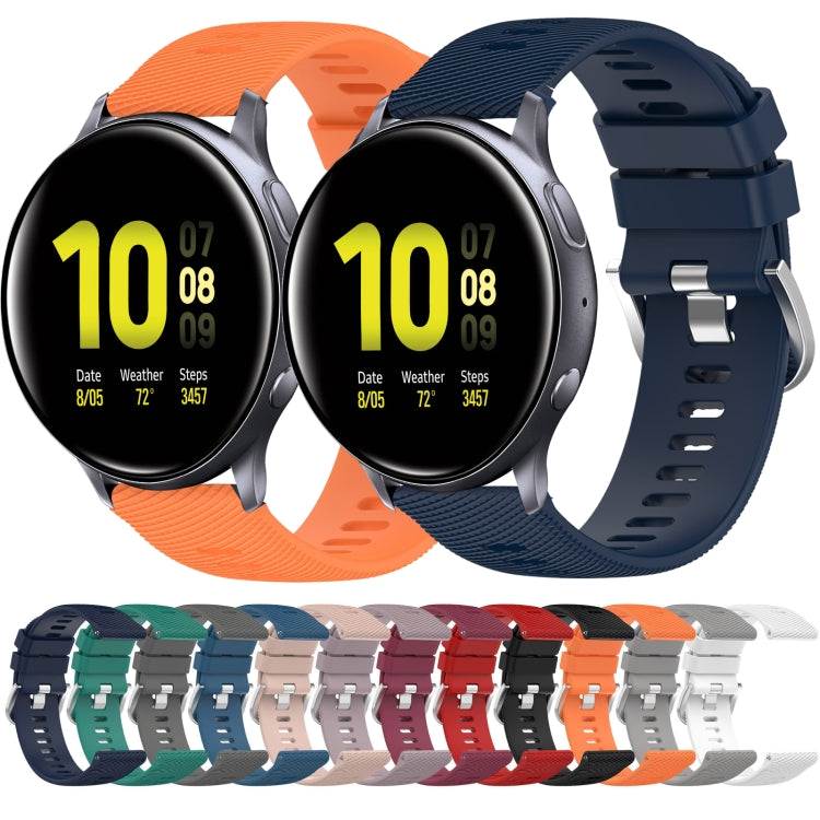 For Samsung Galaxy Watch Active 2 40mm 20mm Solid Color Soft Silicone Watch Band