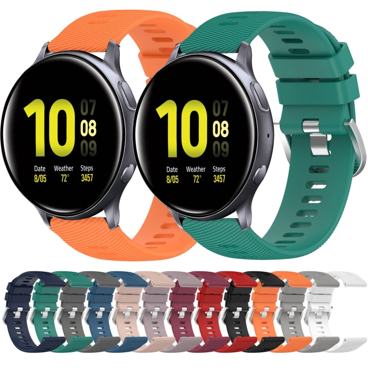 For Samsung Galaxy Watch Active 2 44mm 20mm Solid Color Soft Silicone Watch Band